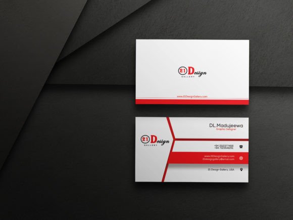 Black Blue Custom Business Card Design