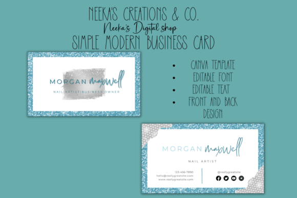 Blue Sparkles Business Card: A Simple Way to Make a Great First Impression