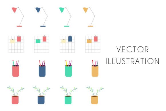 Colorful Set of Office and School Supplies: A Versatile Resource for Creativity and Organization
