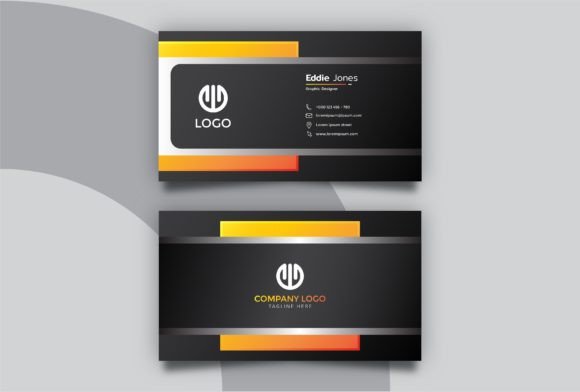 Corporate Black and Orange Business Card Design: A Versatile Tool for Branding