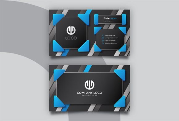 Corporate Blue Black Business Card