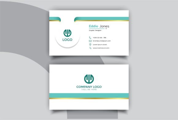 Green White Minimalist Business Card
