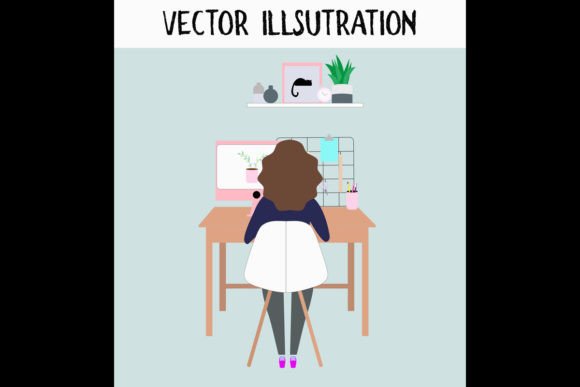 Working Woman Vector Illustration: A Versatile Tool for Creative and Professional Use